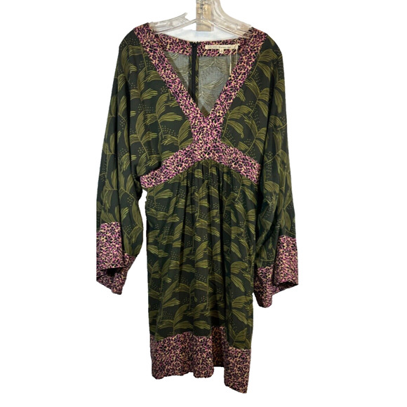 RACHEL Rachel Roy | Dresses | Rachel Rachel Roy Kimono Dress Green Womens  Size Bohemian Palm Leaf Print C3 | Poshmark